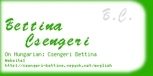 bettina csengeri business card